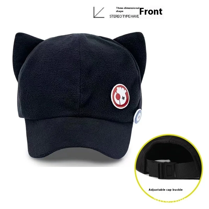 

Cute Cat Ear Baseball Cap EVA MingRoxiang Style Autumn Winter Women's Duckbill Hat Anime Cartoon Cosplay Accessory