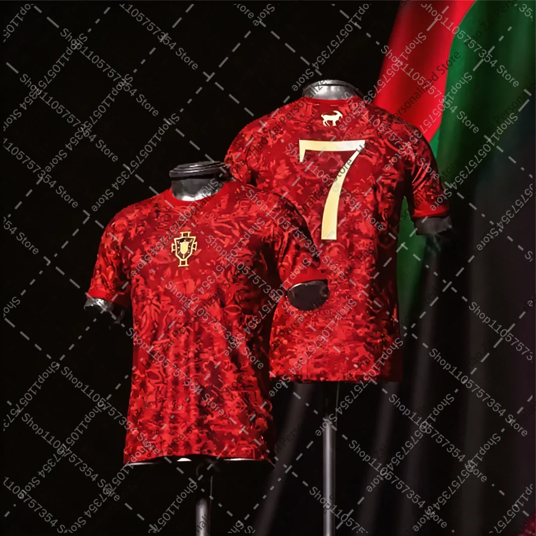 2026 Commemorative Portugal Number 7 Print Polyester Jersey Breathable Unisex Daily Sports Short Sleeve Top