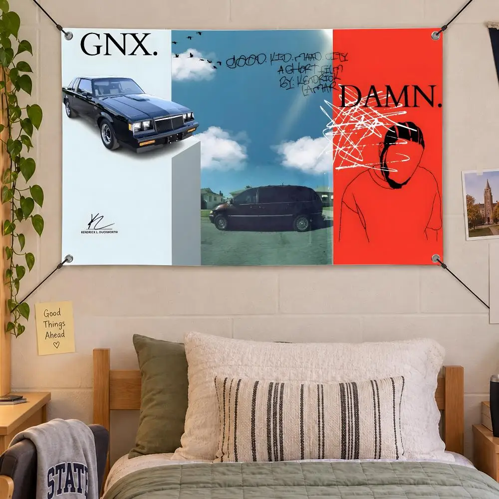 Music Popular Action Kendrick Lamar Flags Decorative Flag Banner Indoor Bedroom Dorm Gaming Room Wall Party Club Decor Fan Gift
