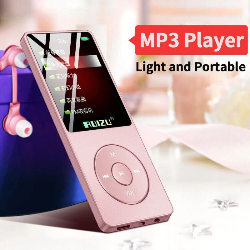 Ruizu X02 Mp3 Player Classical Version  8GB Music Player With FM Radio Video E-book Portable MP3 Support TF Car Lightweight Mini