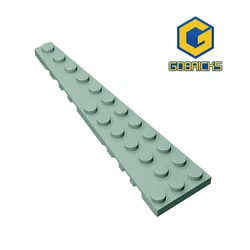 Gobricks 10PCS 47397 Wedge Plate 12 x 3 LeftBuilding Blocks Parts  MOC DIY Education Build Educational Toys  Brick For Children