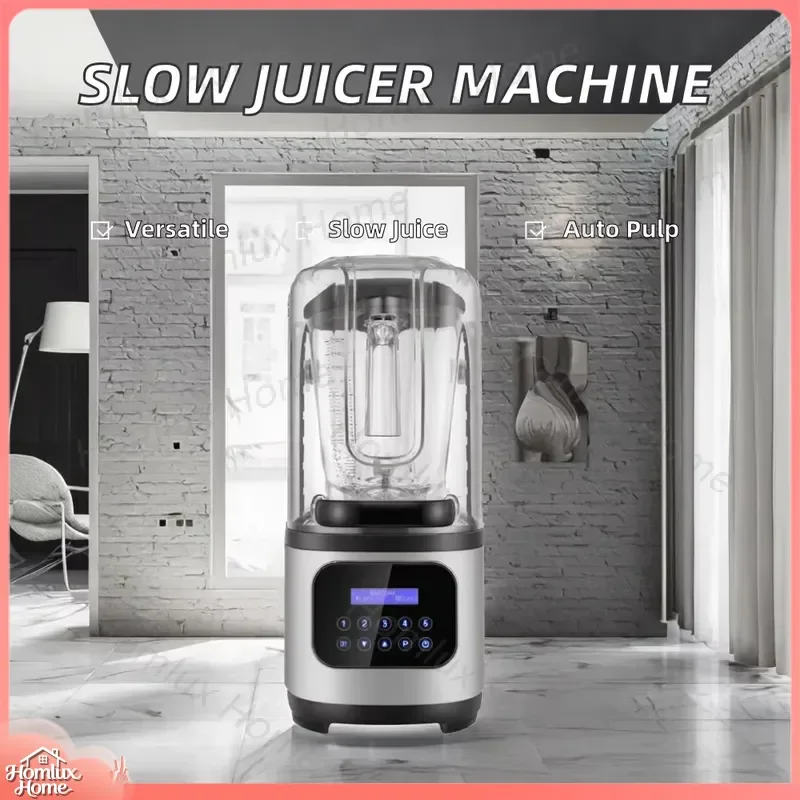 Portable Juicer 1.5L Slow Masticating Cold Press Juice Extractor for Fruit Vegetable Kitchen Household AC Power
