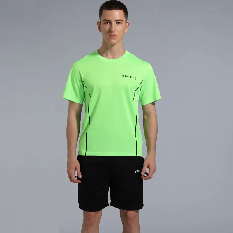 Conjunto de camiseta de bádminton y pantalones cortos para hombre, conjunto de tenis de mesa, ropa de ping pong, trajes deportivos para correr