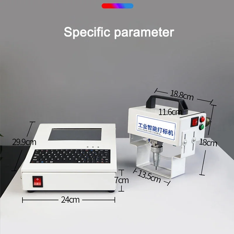 ortable Engraving Pneumatic Marking Machine 140x20mm Touch Screen For Nameplate Cylinder Number Frame Chassis