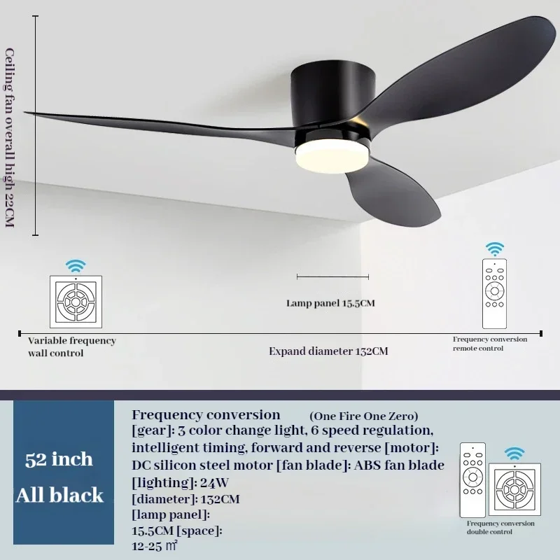 Imagem -06 - Ventilador de Teto Led com Controle Remoto Piso Baixo Lâmpadas Modernas Velocidades Luz com Motor dc 96265v