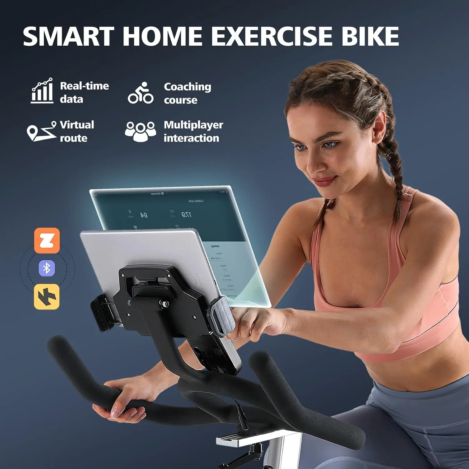 Magnetic Exercise Bike 350 lbs Weight Capacity - Indoor Cycling Bike Stationary with Comfortable Seat Cushion, Silent