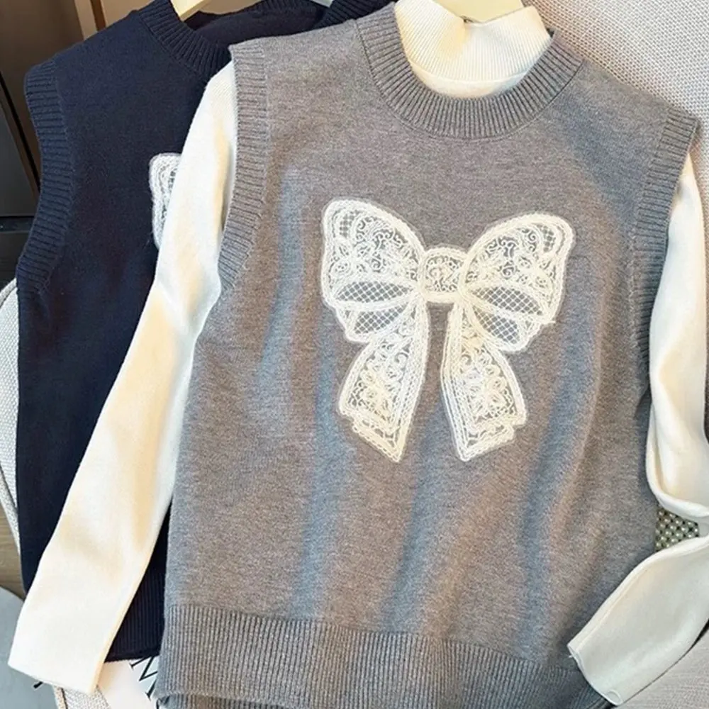 

Повседневный шерстяной жилет с круглым вырезом без украшения, женский вязаный жилет, удобный, дышащий, модный