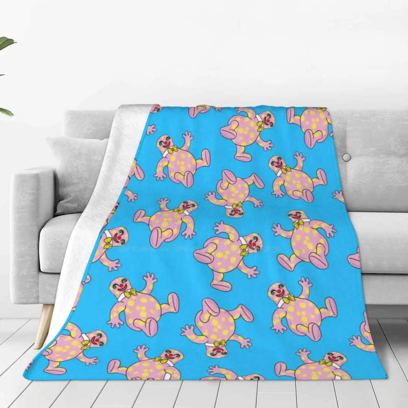 

Blobby Blobby Blobby Fashion Soft Warm Throw Blanket Mr Blobby Noels House Party 90S Tv 1990S