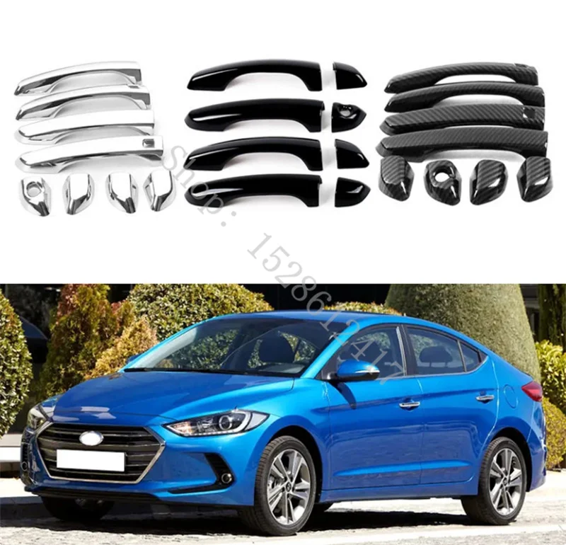 For Hyundai Elantra AD 2016 2017-2020 ABS Door Handle Bowl Door handle Protective covering Cover Trim car-styling