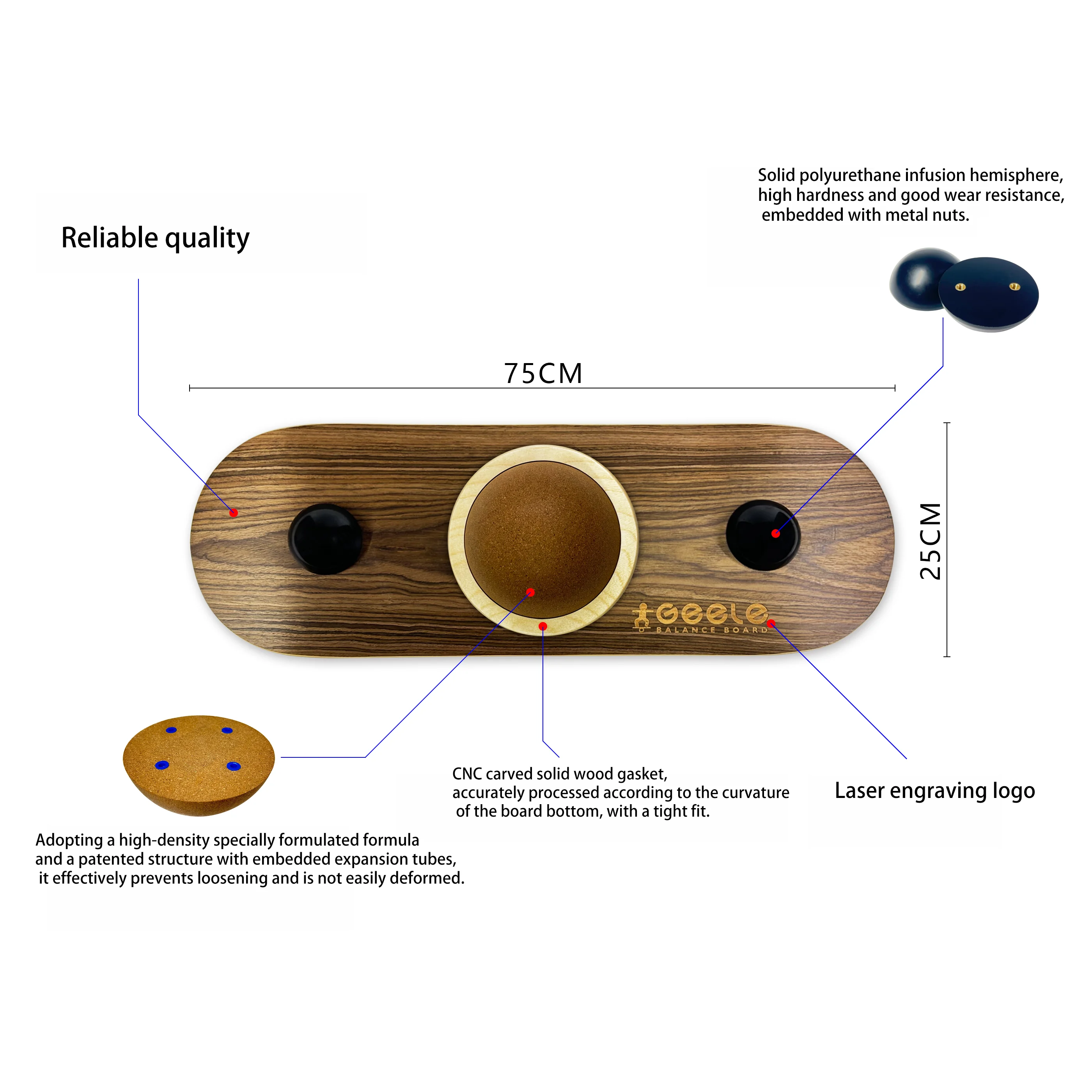 Professional Rotating Balance Board, Adult Standing Simulation Skiing and Surfing Training Skateboard