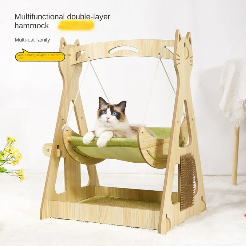 HONEY PET Universal Sisal Hammock for Cat Hanging Bed Pet Shaker Hammock Swing All-season Furniture Cat Accessories Pet Bed