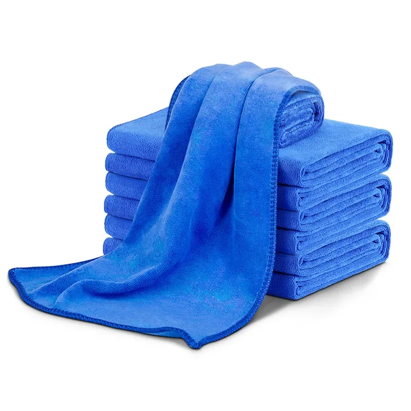 1/5PCS Home Cleaning Towels Car Wash Drying Cloth Blue Car Care Detailing Cleaning Polishing Duster Home Kitchen Washing Rags