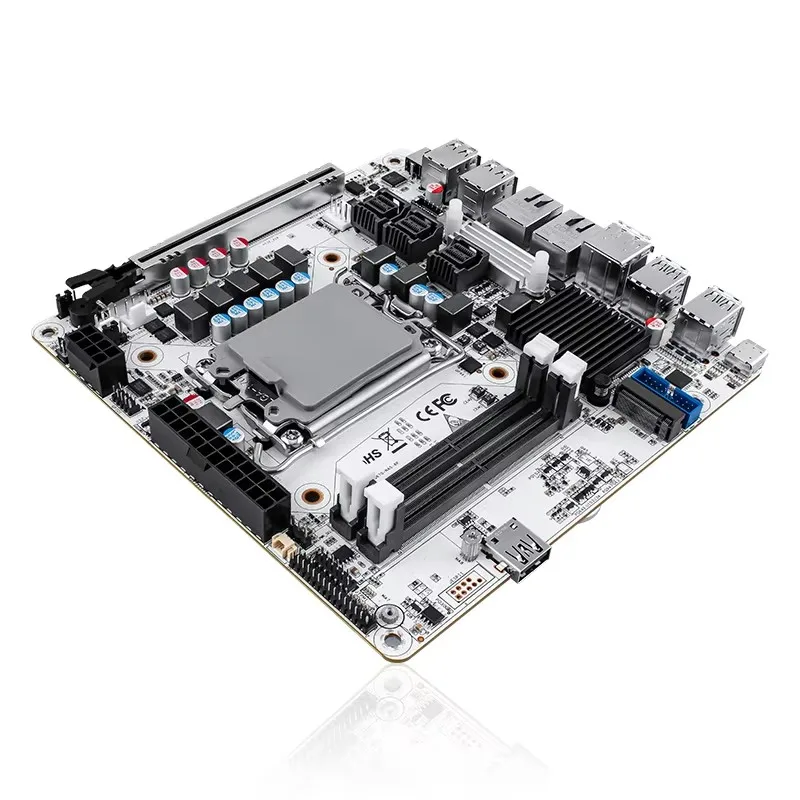 เมนบอร์ด 8-Bay NAS Mini ITX (LGA1700 12/13th/14th Gen. โปรเซสเซอร์ตั้งโต๊ะ) 2*DDR5 MAX 64G 6*M.2 NVMe 8*SATA i226-LM 2.5G vPro