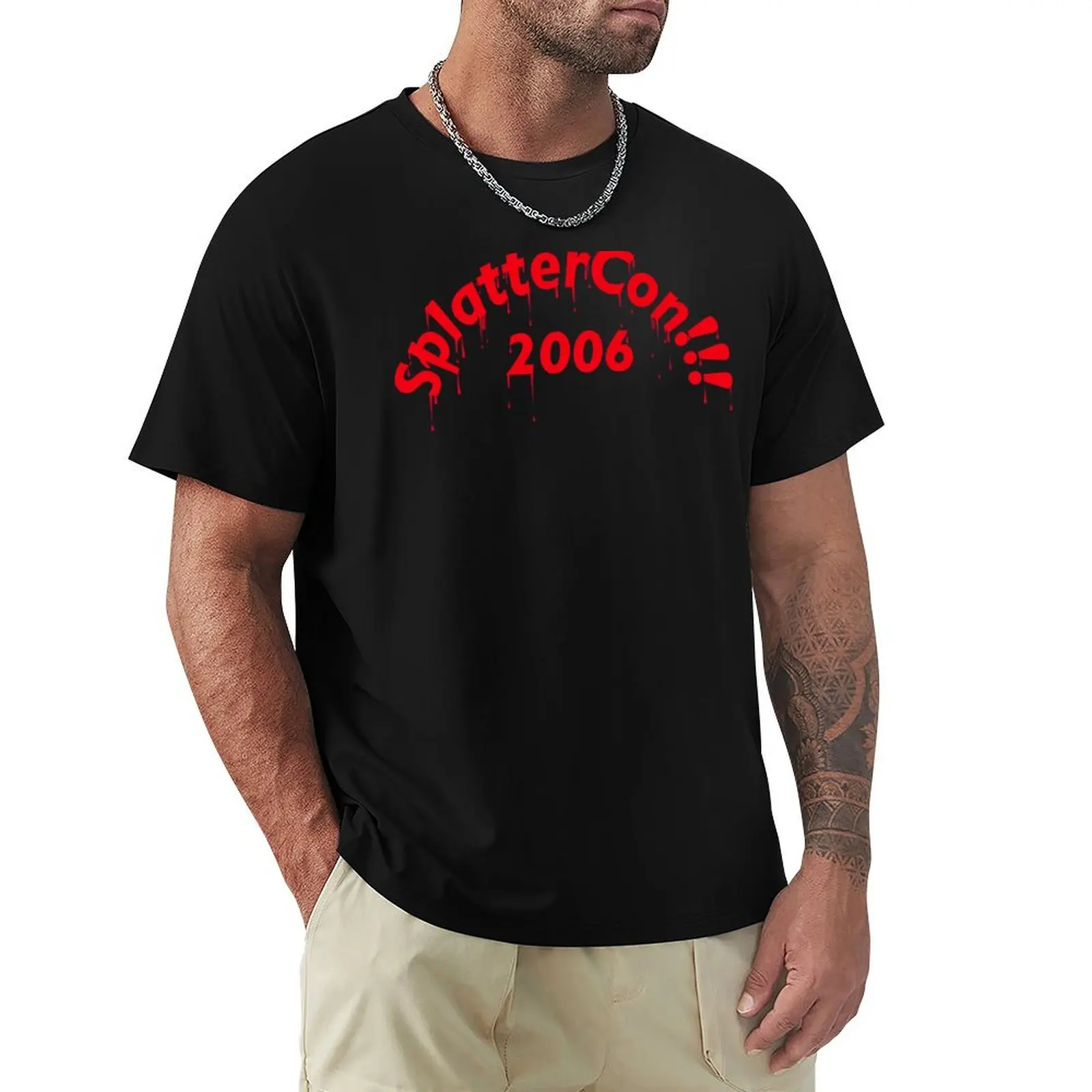 

SplatterCon!!! T-Shirt plus size clothes funny shirt cotton Men's clothing