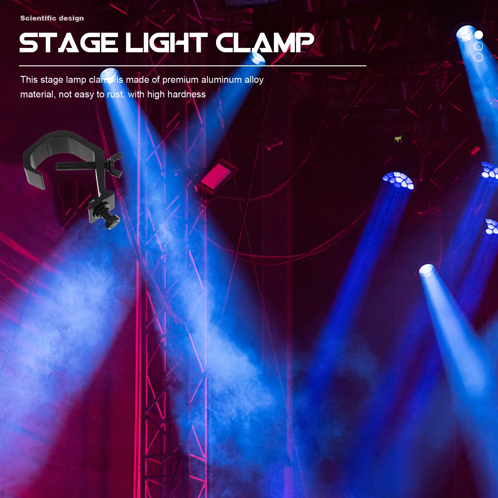 5Pcs Premium Metal Stage Light Truss Clamps Secure Adjustable O-Clamp Design for Moving Head Lamps LED Lighting Dj Truss Systems