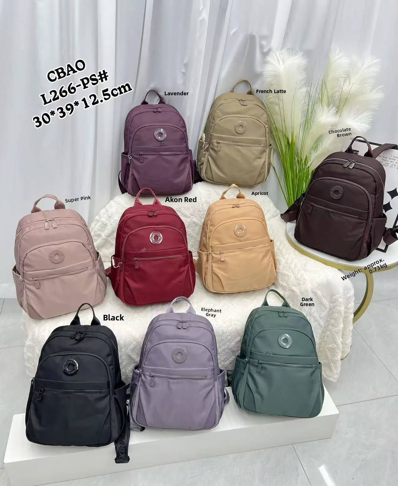 

2024 New Large Capacity Nylon Backpack Waterproof Travel Bag Leisure Double Shoulder Bag School Bookbag Soft Handbag