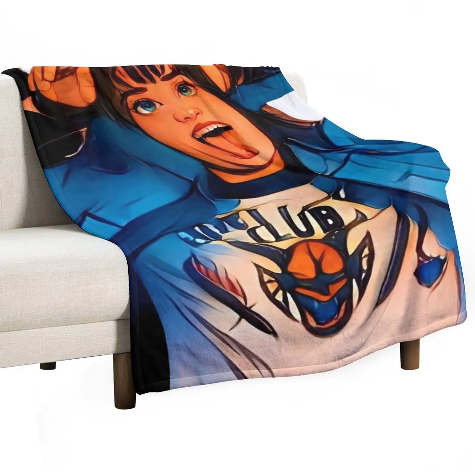 

Eddie Munson Throw Blanket Sofa Quilt Cute Plaid For Sofa Thin Custom Blankets