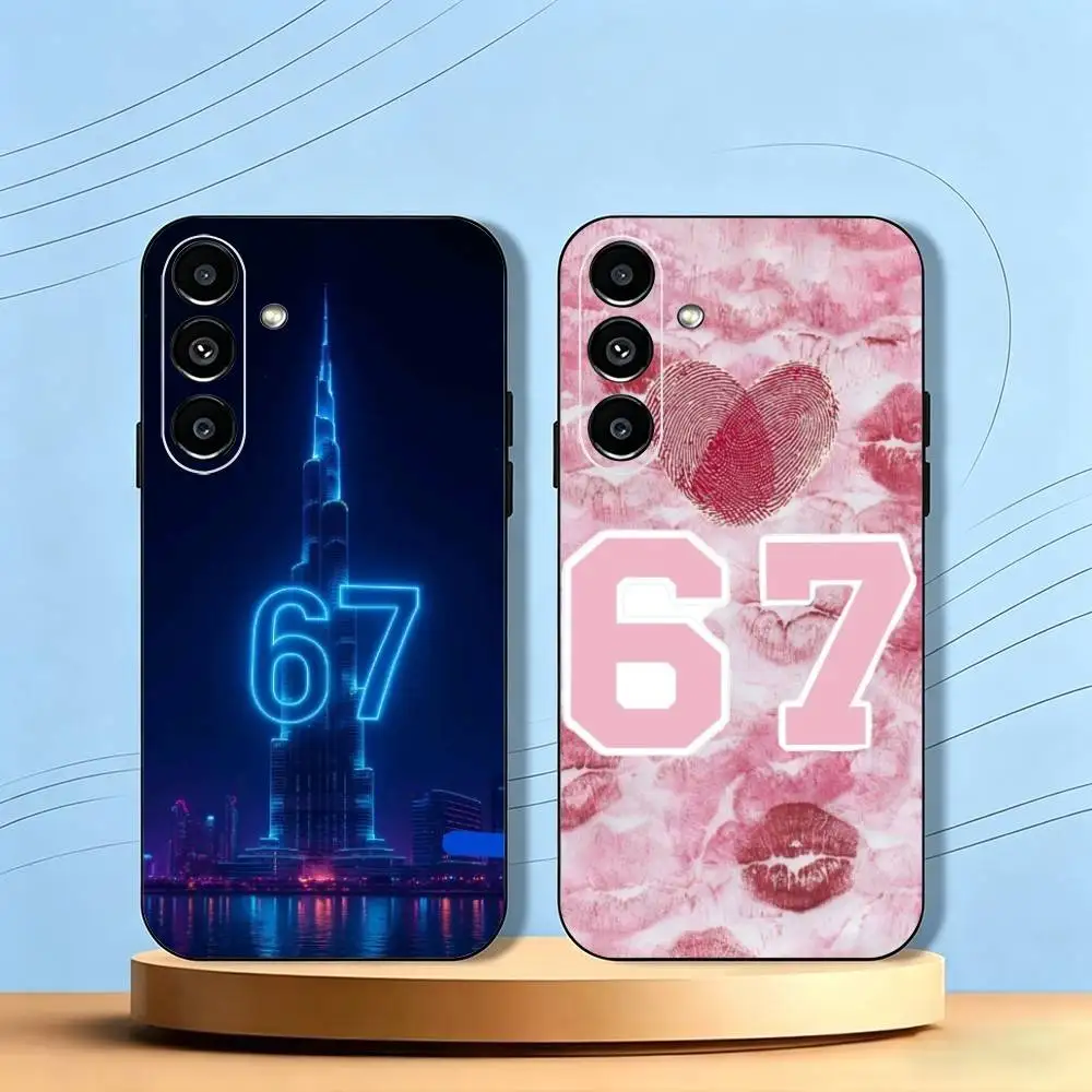 Six Seven 67 Phone Case For Samsung Galaxy A73,A72,A71,A70,A53,A52,A51,Others Soft Black Cover