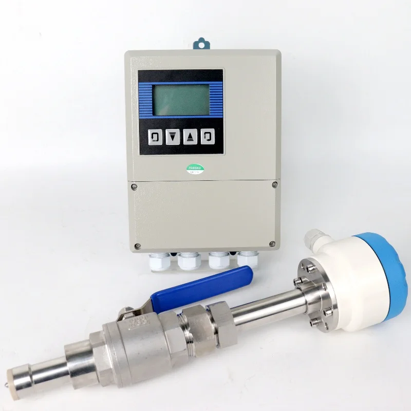 SS304 Insertion Electromagnetic Flowmeter PTFE Lining Electromagnetic Flow Sensor for Water for Water Medium