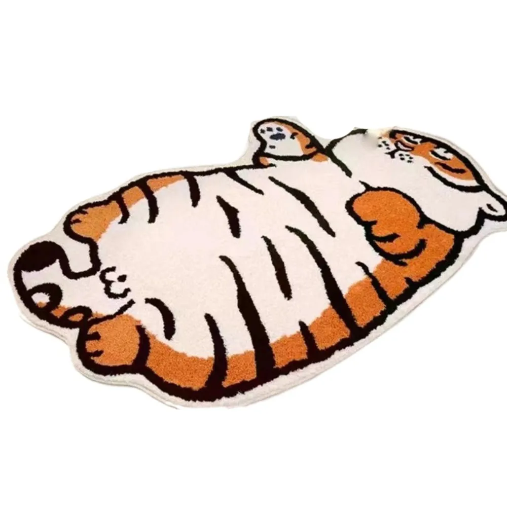 

Toilet Mat Thick Tiger Carpet Cartoon Anti-slip Foot Pads Creative Cute Door Rugs Bedroom