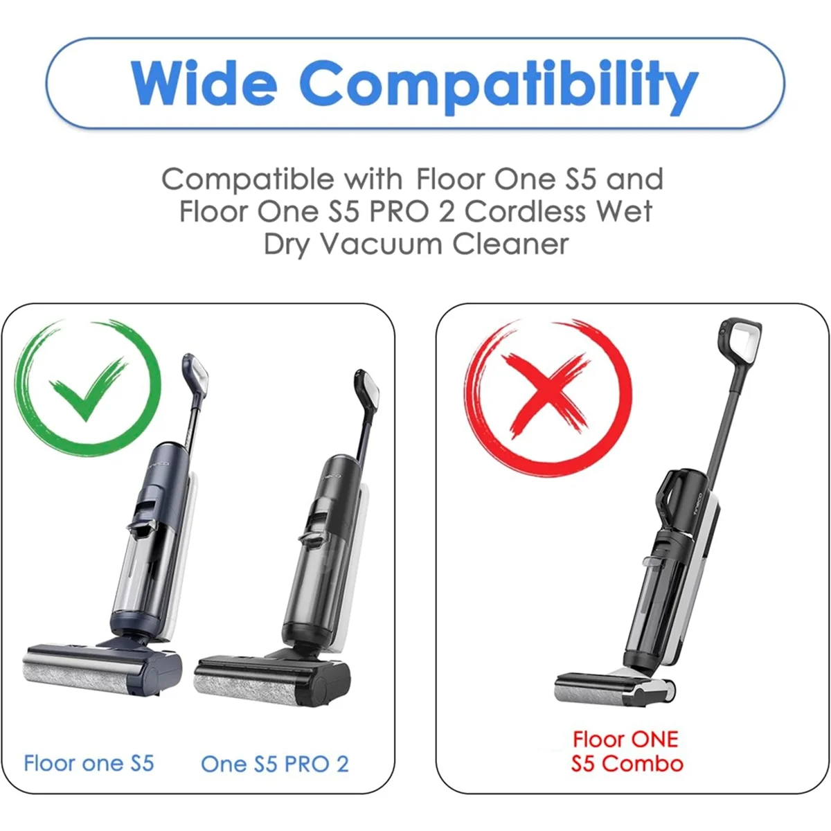 N38R_Spazzola a rullo e filtro per lavapavimenti Tineco Floor ONE S5/S5 Pro