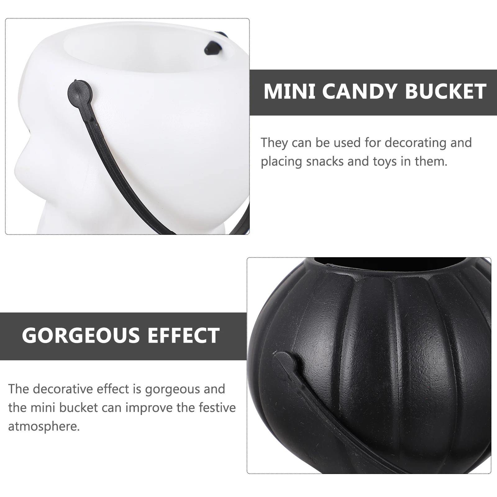 

18pcs Pumpkin Bucket Candy Halloween Mini Buckets Creative Decorations Miniature Containers Plastic Small Storage Boxes For