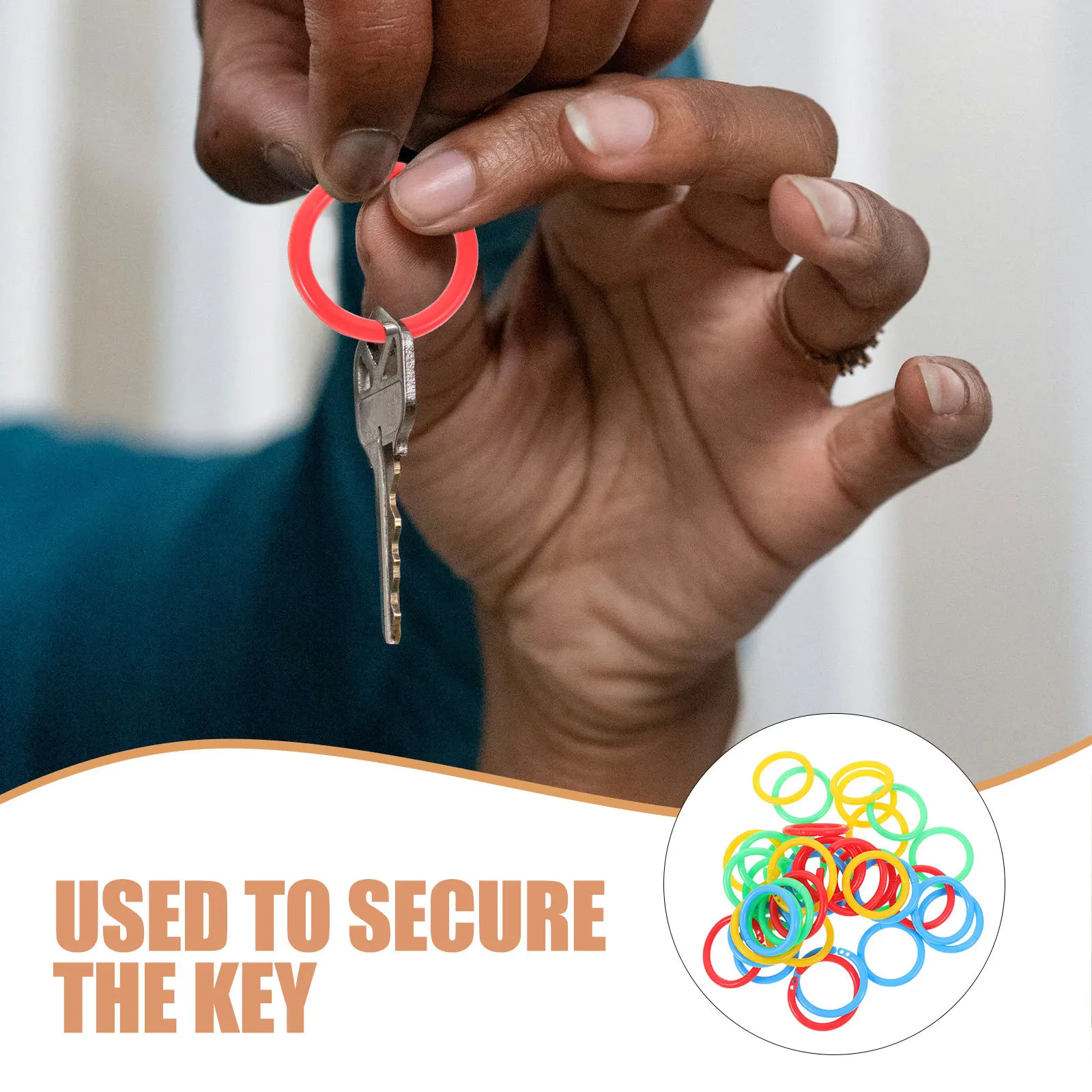 40 Uds. Anillos de plástico para carpetas, anillos coloridos reutilizables DIY para tarjetas de índice, tarjetas Flash, diarios artesanales, accesorios de encuadernación para álbumes de recortes