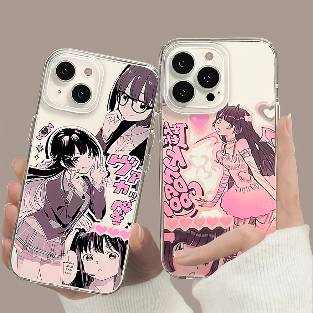 Anime Girl Cute Kawaii Y2k Gothic Sailor Suit Phone Case For iPhone 11 13 16 15 14 12 Pro Max Plus Clear Transparent Soft Shell