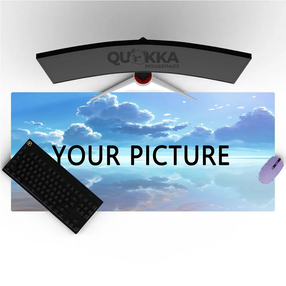 DIY Custom Desk Mouse Pad, create exclusive mat with your picture. Wear‑resistant fabric, non‑slip backing, great for daily use