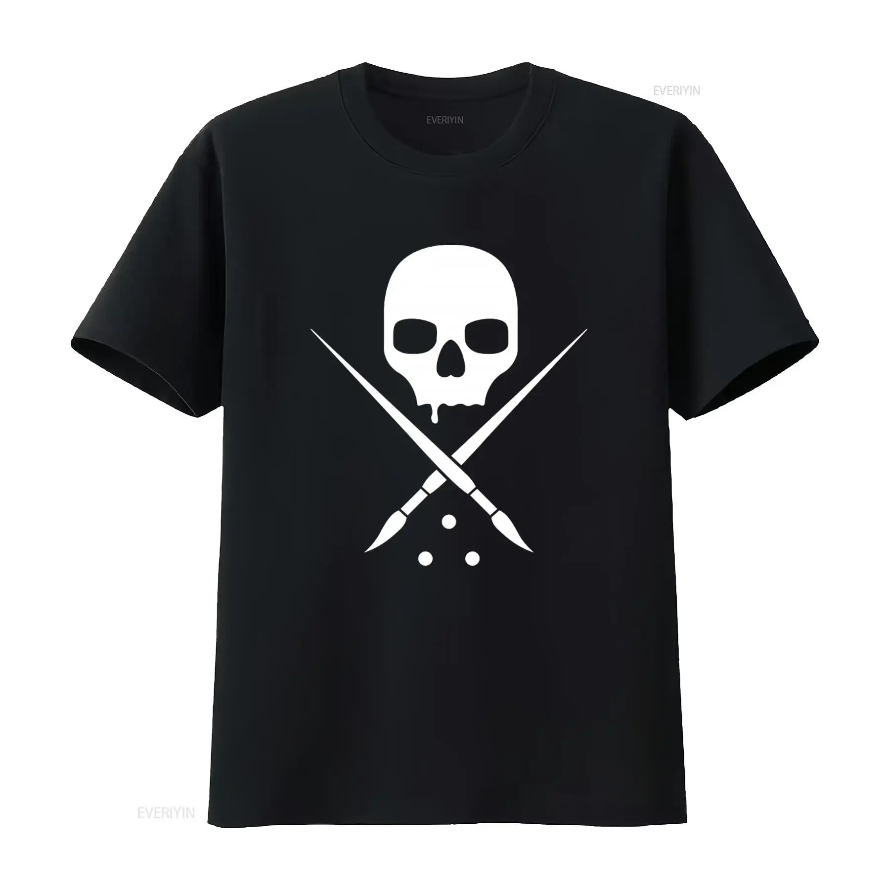 Sullen Mens Standard Issue Hip Hop Skull Print T Shirt Adult Fashion vintage Washed Versatile Comfortable Breathable streetwear