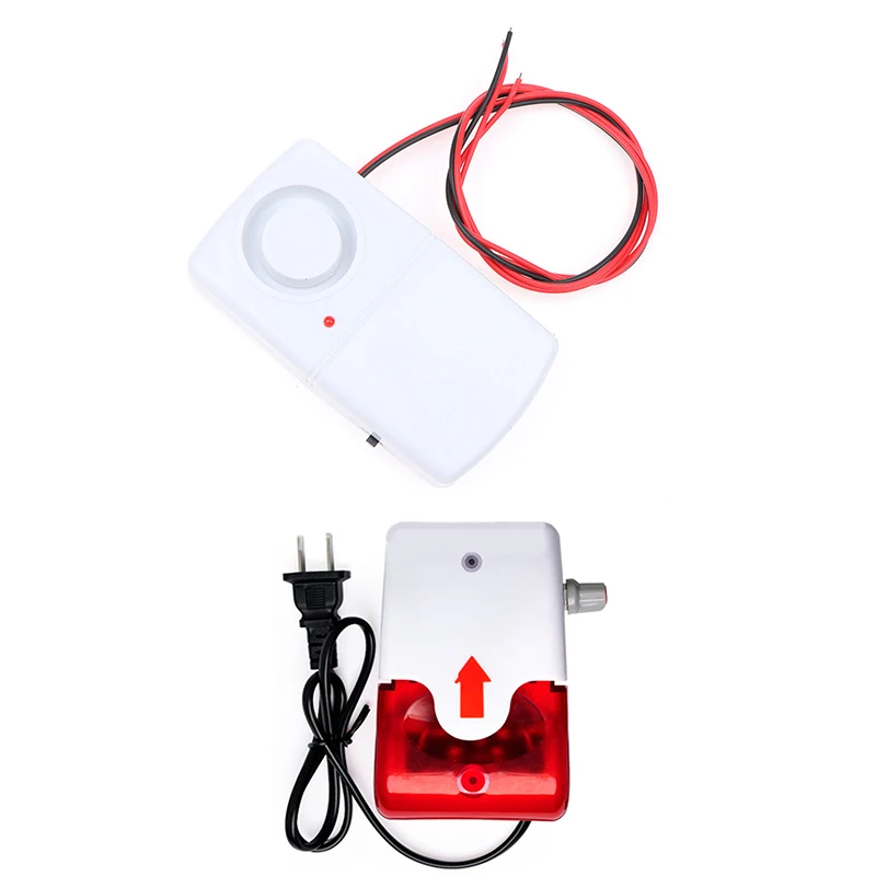 Automatic 220V/380V Power Failure Alarm White 110db LED Power Cut Failure Outage Automatic Alarm Waring Siren Indicator