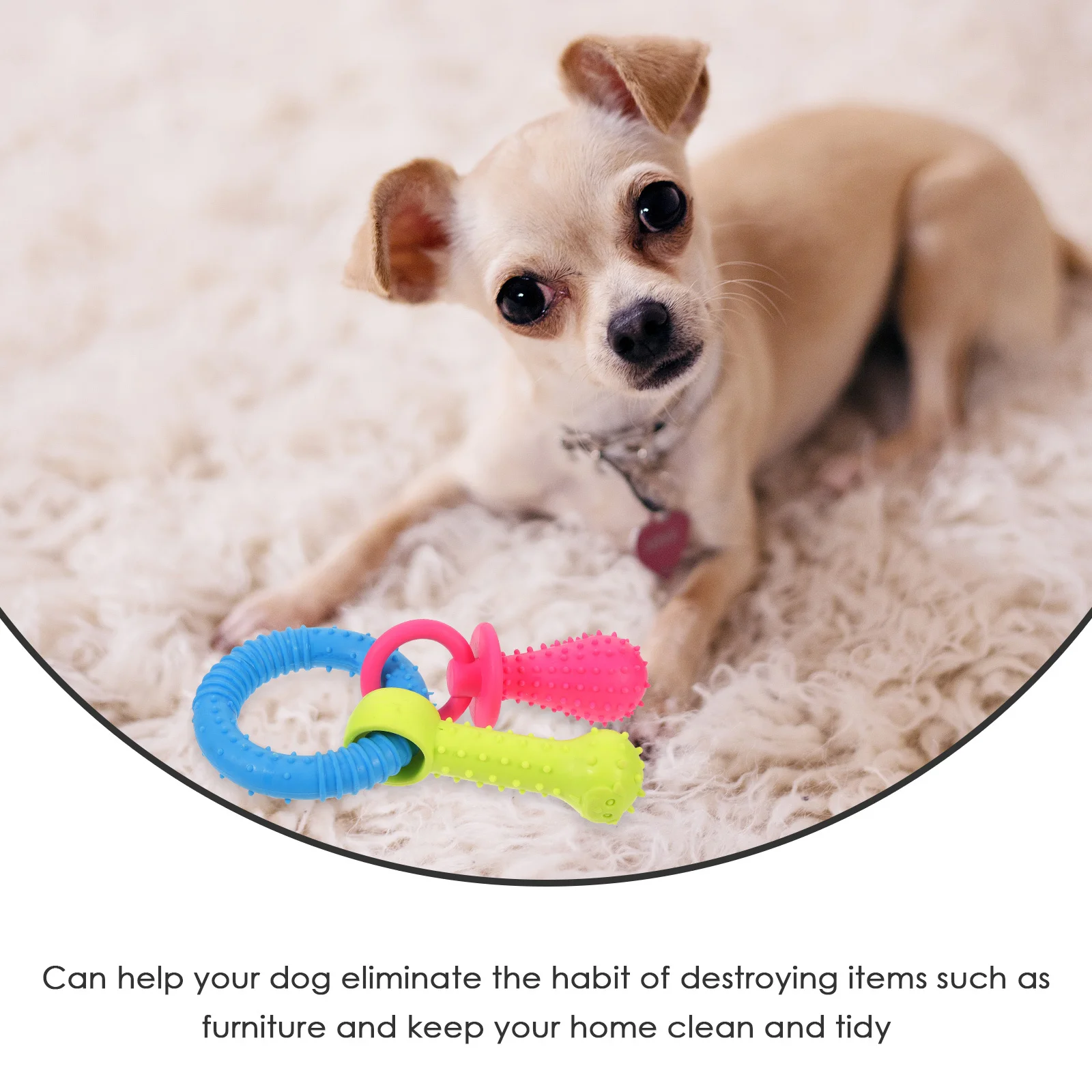 

Dog Pacifier Chew Plaything Mixed Color Puppy Teething Chewing Interactive Fun for Small Medium Large Dogs Dog Pacifier Chew