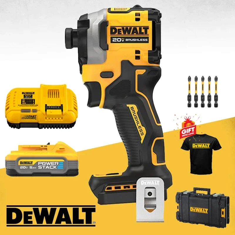 Dewalt-kit Driver de Impacto sem Fio Furadeira Elétrica Chave de Fenda Ferramenta Elétrica 20v Lithium-ion 18v Motor Brushless Dcf850 205 nm Dewalt