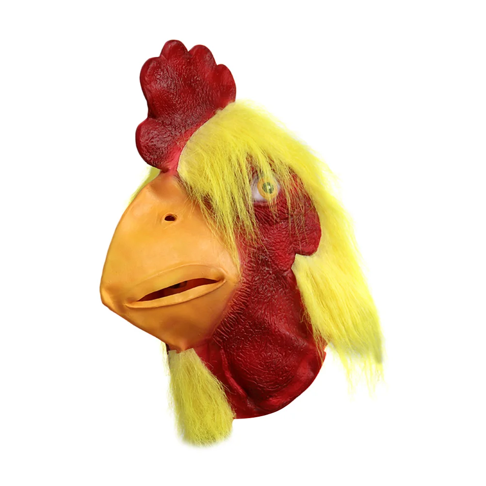 Mask Chicken Halloween Funny Hat Hats for Adults Party Masks Animal Crazy Kids Cosplay Rooster