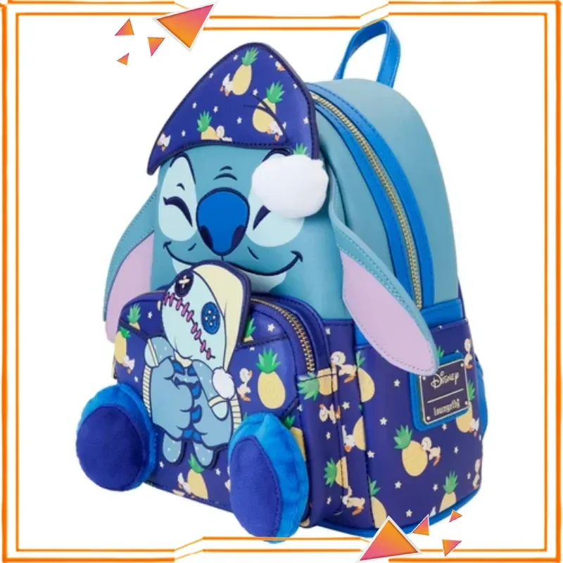 

Loungefly Disney Sdcc Limited Edition Bedtime Stitch Mini Backpack & Wallet Set for Women Anime Card Bag Gitfs in Stock