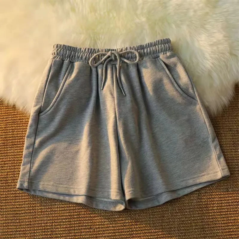 Summer Streetwear High Waist Leg Straight Women Shorts Korean Loose Casual All Match Drawstring Sports Short Ladies Pants