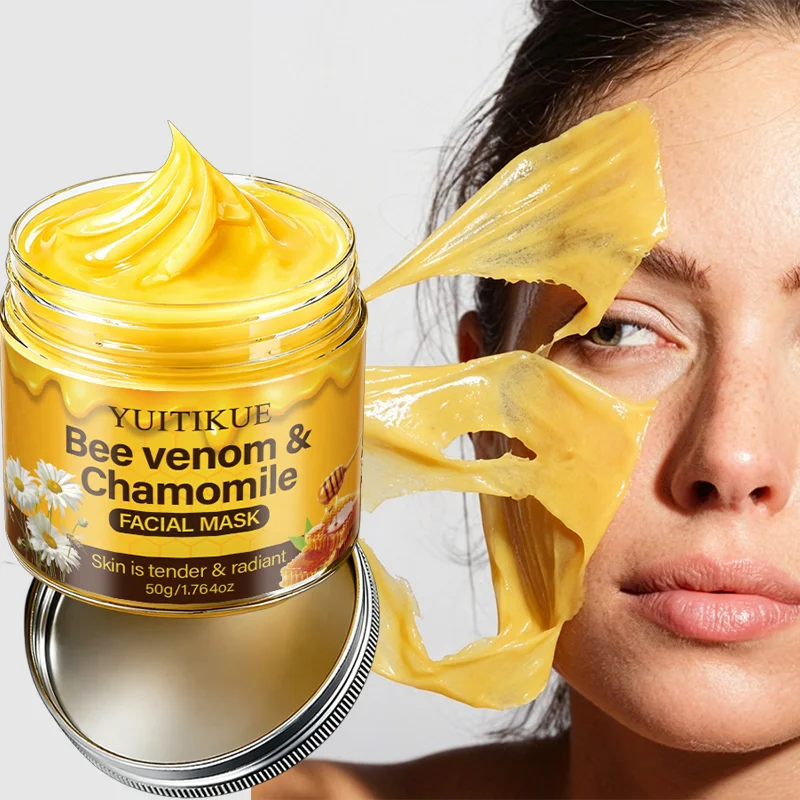 YUITIKUE Honey Bee Venom Chamomile Face Mask 50g Gentle Moisturizing Treatment Soften Dull Rough Facial Skin