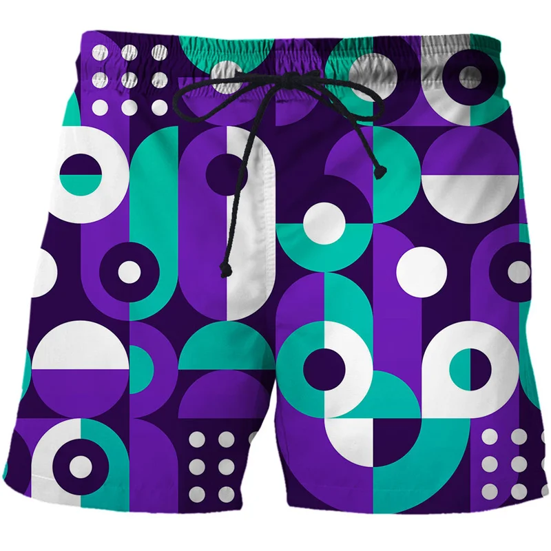 Grafica geometrica pantaloni corti donna uomo costume da bagno stampato in 3D costume da bagno pantaloncini da spiaggia Skateboard Sport pantaloncini larghi casuali