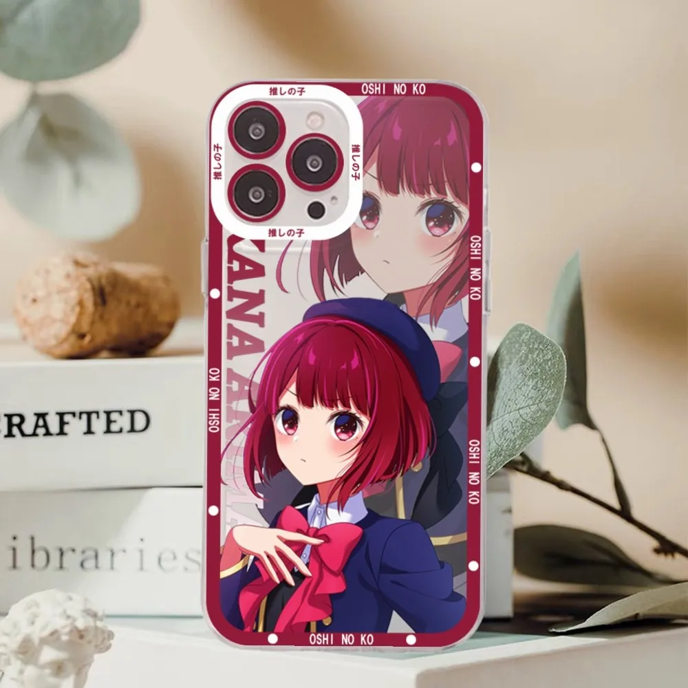 Oshi No Ko Anime Ai Hoshino Girl Phone Case For iPhone 11 12 13 14 Mini Pro Max XR X XS TPU Clear Case