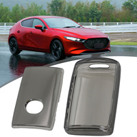 Car Black Transparent Key Fob Case Cover For Mazda 3 (BP) 2019-2024 6 (GJ) 2020-2022 CX-30 (DM) 2020-2024 CX-5 (KF) 2021-2024