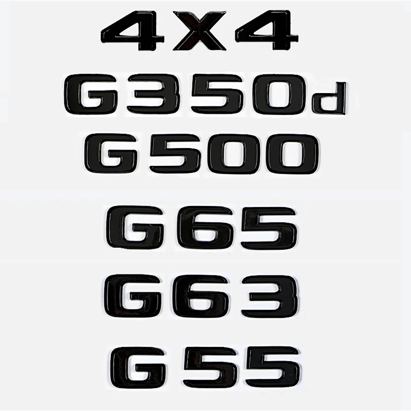 

Car 3D ABS Trunk Letters Logo Badge Emblem Decals Sticker For Mercedes Benz G Class G53 G63 G65 G300d G500 4X4 W461 W463 W464