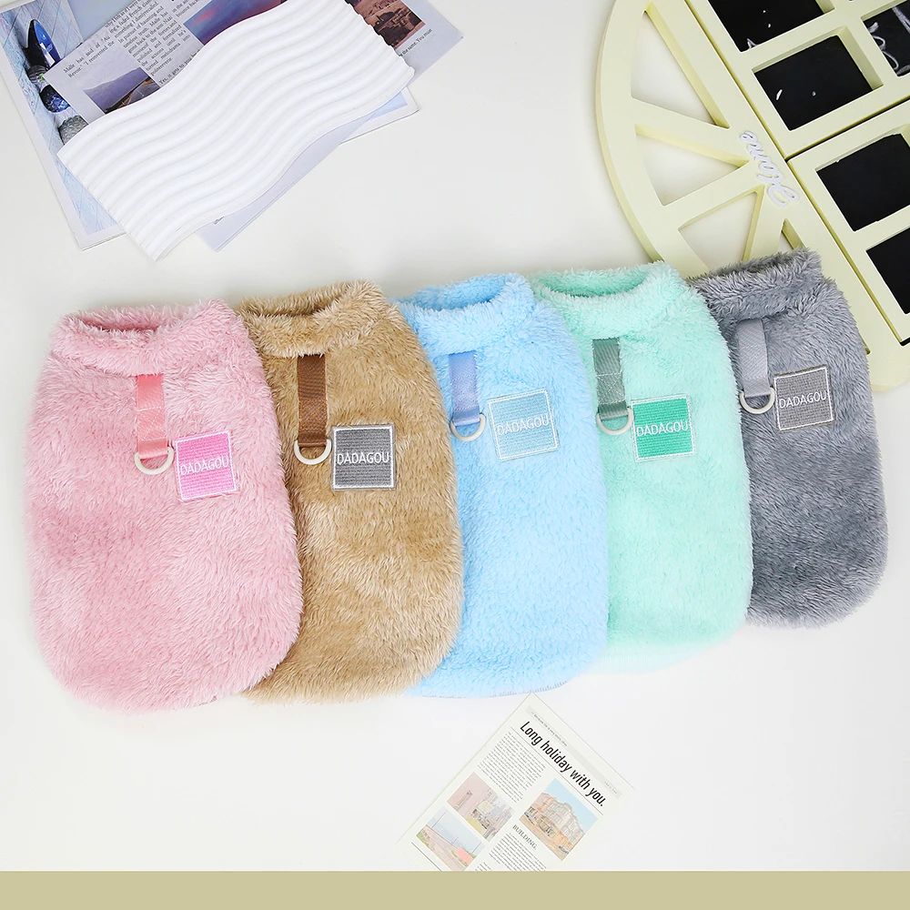 Soft Flannel Small Dog Clothes Winter Warm Puppy Cat Sweater Coat Chihuahua Pet Clothing Jumpsuit for Small Medium Dogs Yorkie