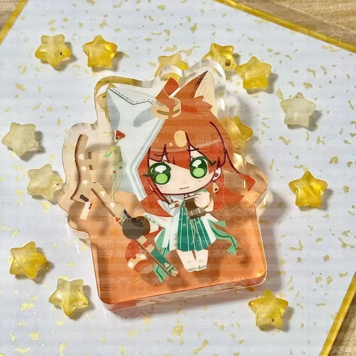 アークナイツ ゴールデングロー パピルス アクリルブリック フィギュア ディスプレイ アニメ コレクション デスクデコレーション オーナメント アクセサリーズ