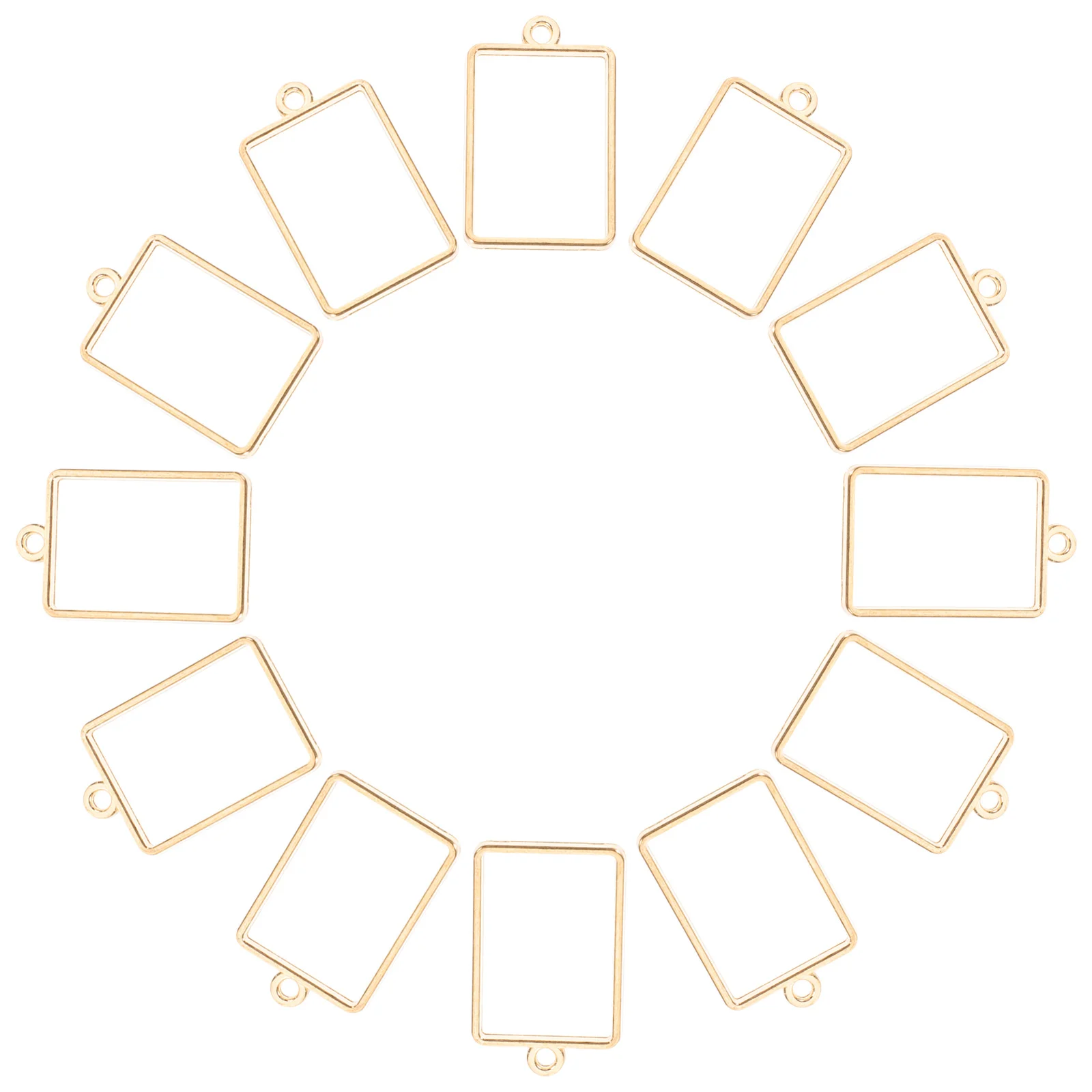 

50 Pcs Resin Border Jewelry Material Making Open Bezels for Pendants Blank Trays