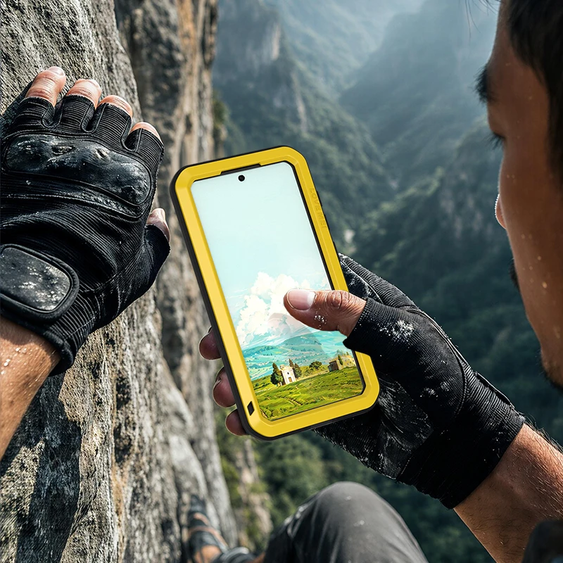 Etui na telefon Love Mei do Samsunga S26 Ultra i S26 FE, wykonane z silikonu, o wysokiej jakości, z metalowymi elementami, zapewniające ochronę na poziomie wojskowym, odporne na wstrząsy i kurz. — zdjęcie produktu 5