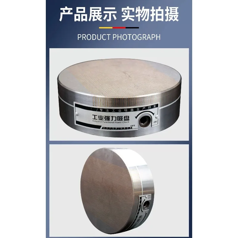 Round Permanent Magnet Chuck Disk Grinder for Lathe Wire Cutting, Precision Circular Grinding Tool