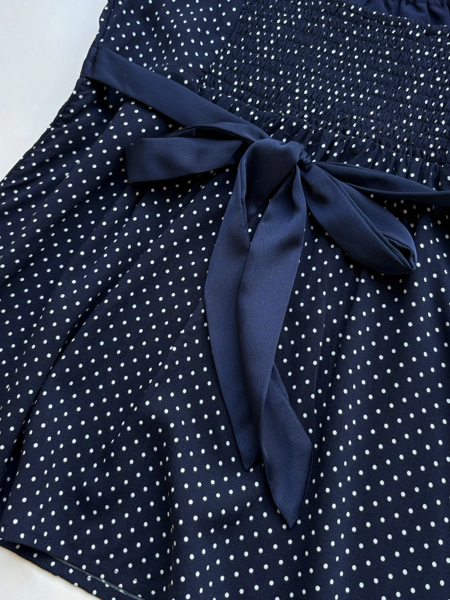 البولكا نقطة البحرية الدانتيل متابعة تي شيرت المرأة الصيف جديد عادية سليم ساحة طوق المحملة القمم أنثى خمر نمط Preppy شيك تي شيرت Y2K #5