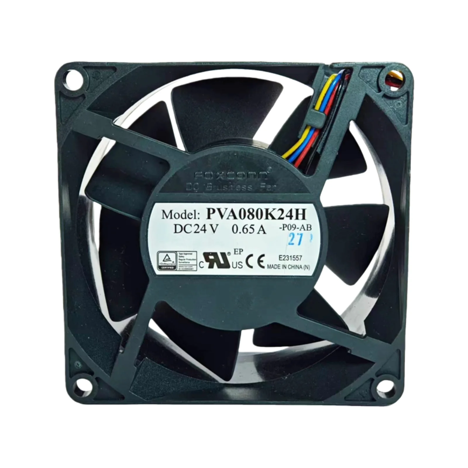 PVA080K24H 8038 24V PWM Fan 0.65A 5880RPM 9.7W Dual Ball Bearing Industrial Cooling Fan for Control Cabinet Network Switch Serve