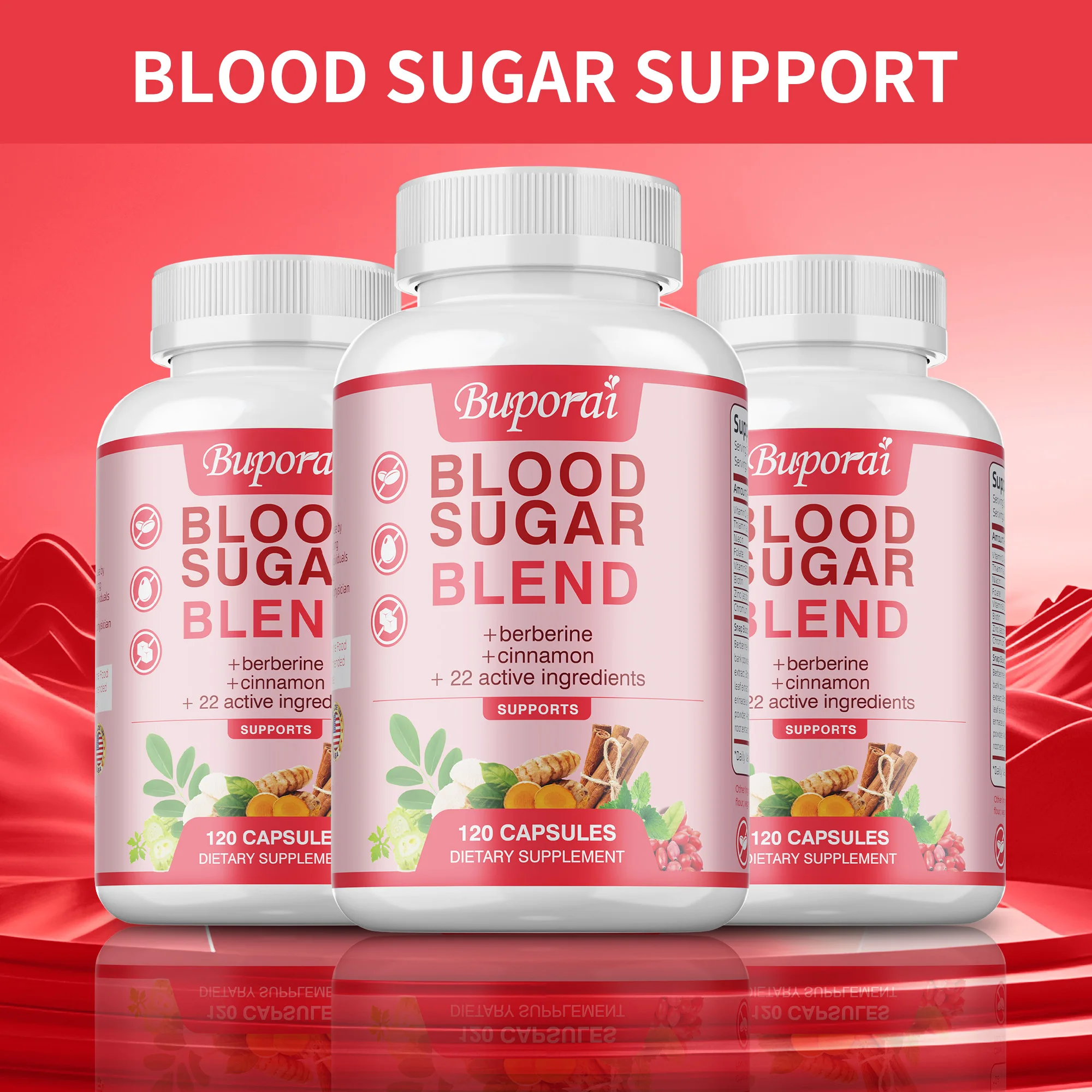 

Blood Sugar Blend - Blood Circulation, Balance Blood Pressure and Healthy Cholesterol, Promotes Heart and Cardiovascular Health