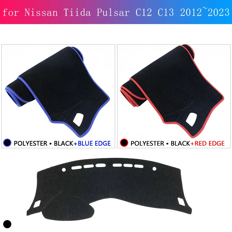 Dashboard Mat Carpet for Nissan Tiida Pulsar C12 C13 2012~2023 Anti-slip Liner Cover Sticker Pad Sunshade Cushion Accessories